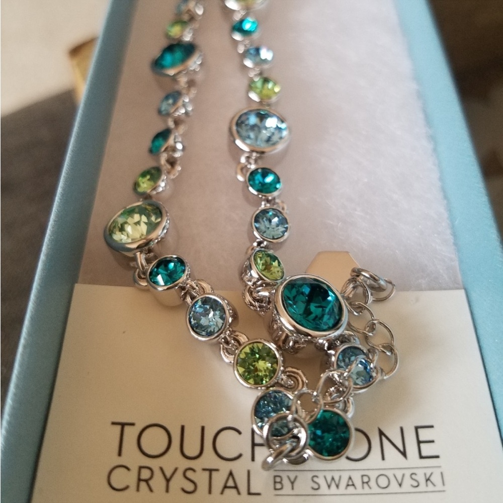 Authentic Swarovski Touchstone Multicolor Double … - image 1